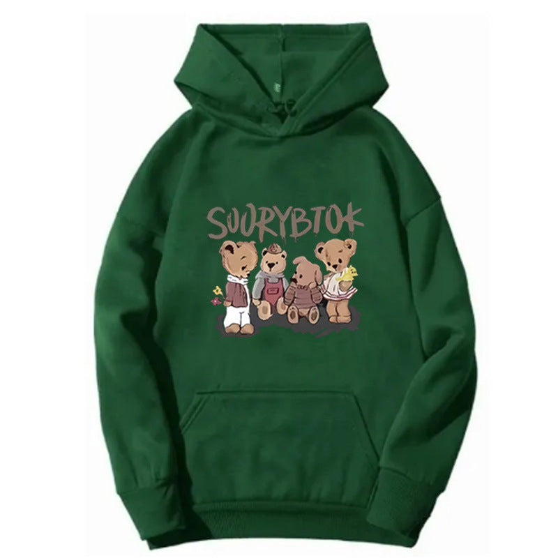Womens hoodie with playful bear motif Chic & Stil