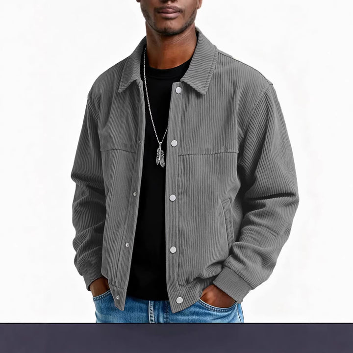 Men's cord jacket with pockets and quilted design Lune London