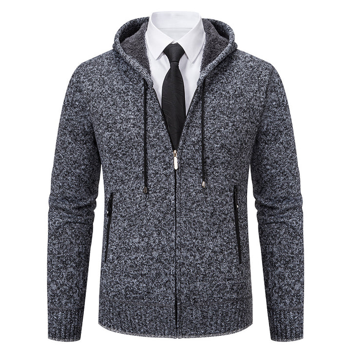 Hooded jacket for men with soft fleece lining and elegant details Lune London