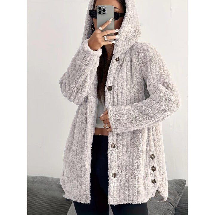 Women Comfortable Fleece Jacket with Hood Lune London