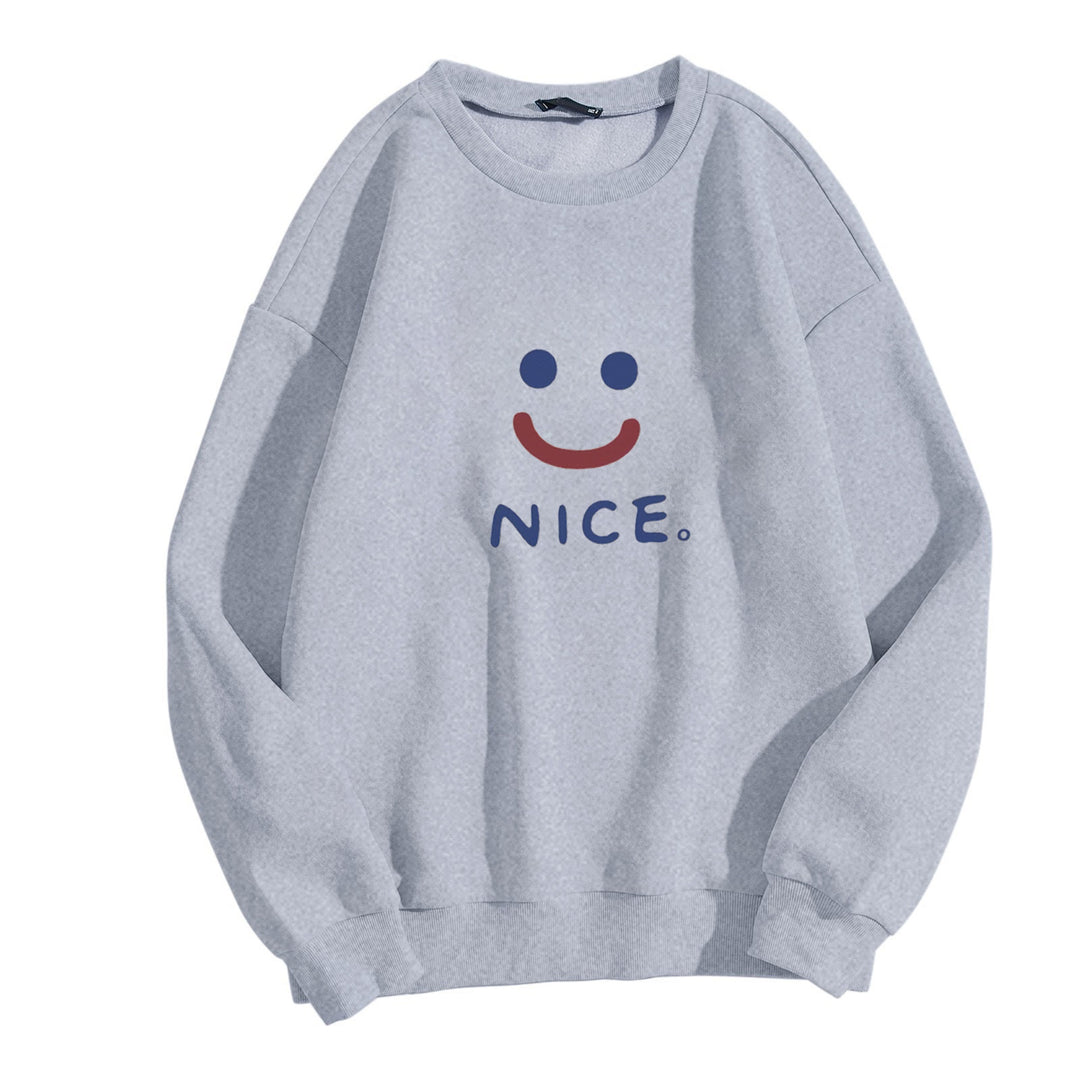 Women casual sweatshirt with cheerful smile motif Chic & Stil