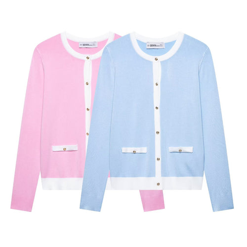 Elegant ladies cardigan with decorative buttons and pockets Lune London