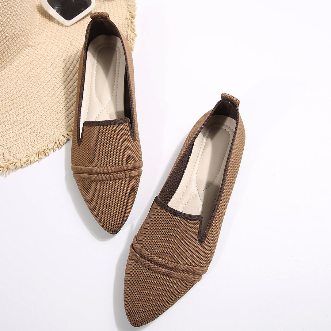 Women Slip-On Pointed Toe Ballerina Shoes Chic Lune London