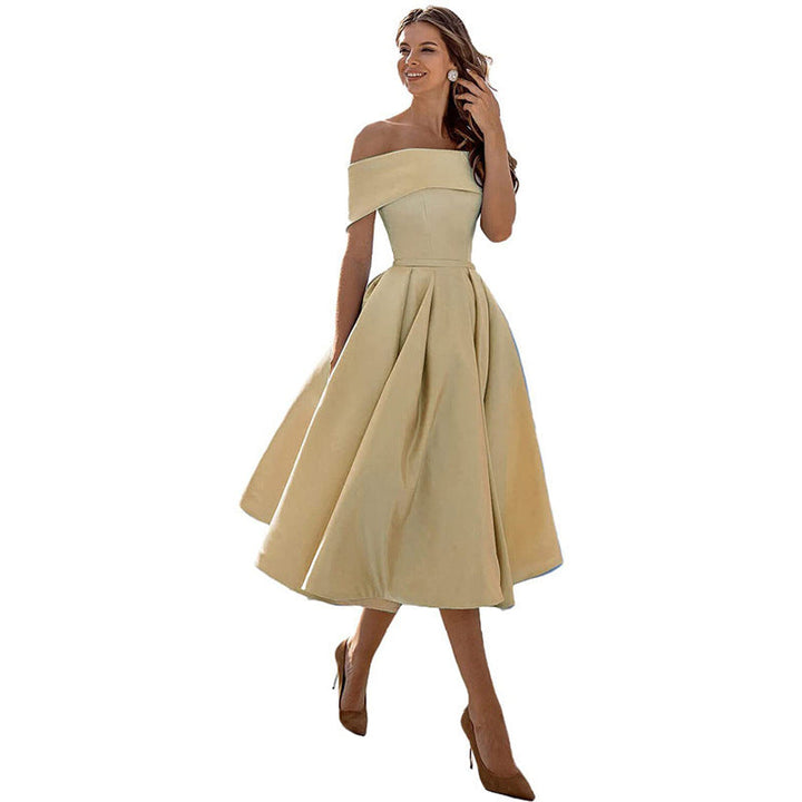 Lune London | Casual Fashion Satin Cocktail Dress Strapless