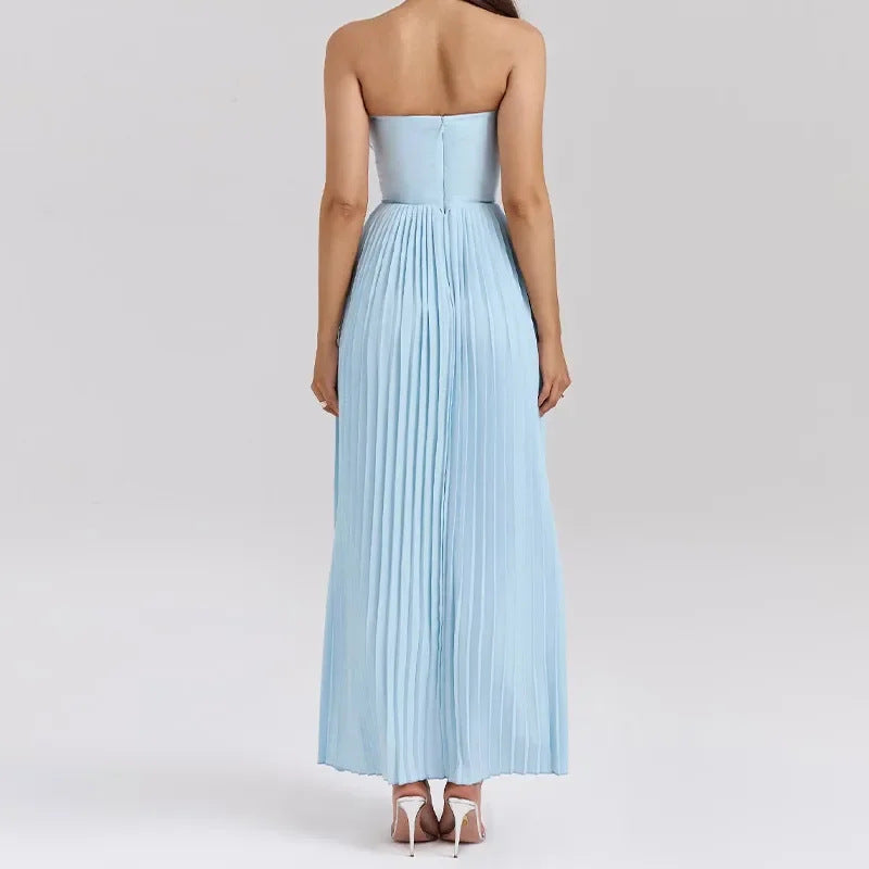 Robe de soirée plissée élégante pour femmes Chic & Stil
