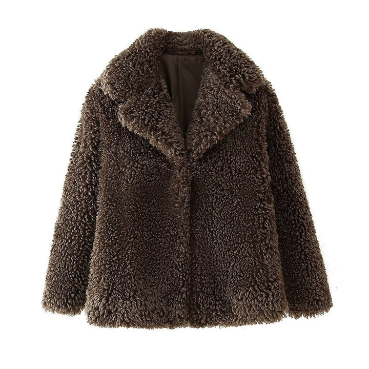 Faux fur jacket for women with stylish collar Lune London