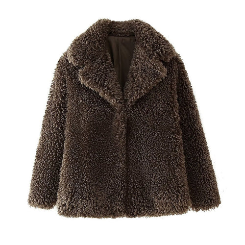 Faux fur jacket for women with stylish collar Lune London