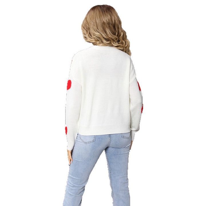 Knitted jacket for women with heart pattern Lune London