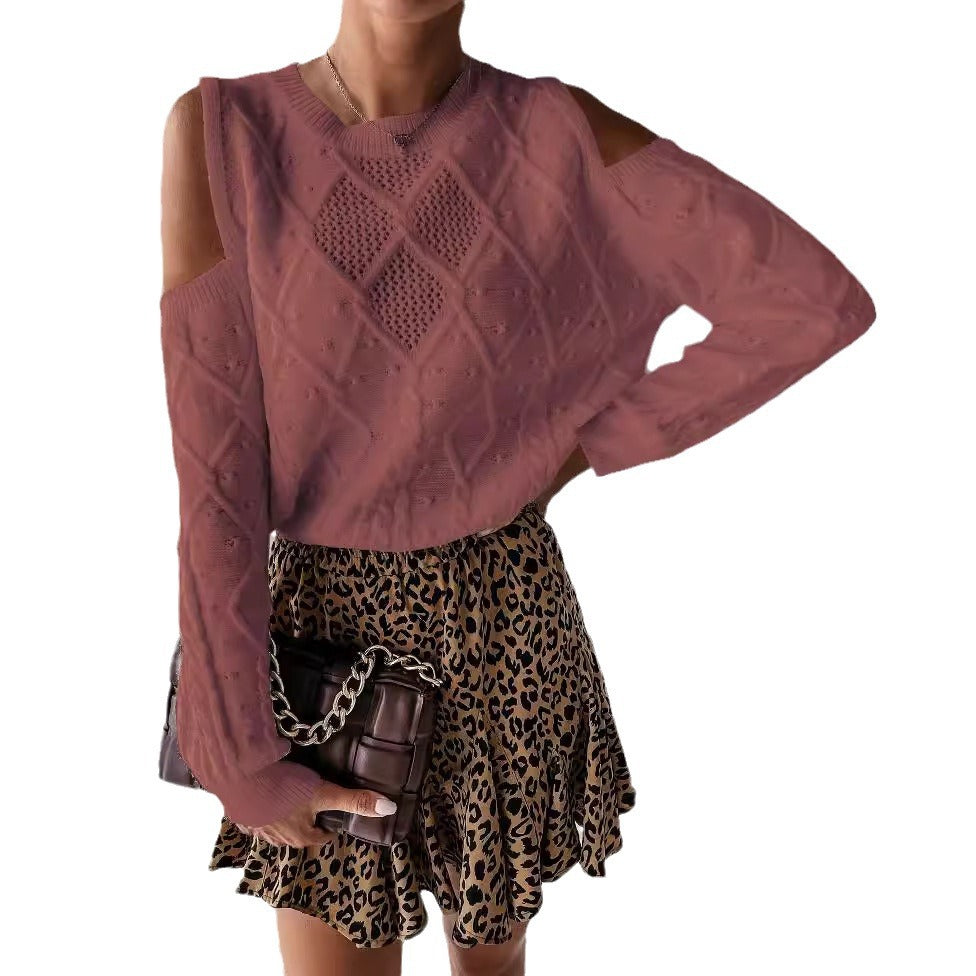 Pull en tricot pour femmes avec un motif en dentelle à la mode et des détails en câble Chic & Stil