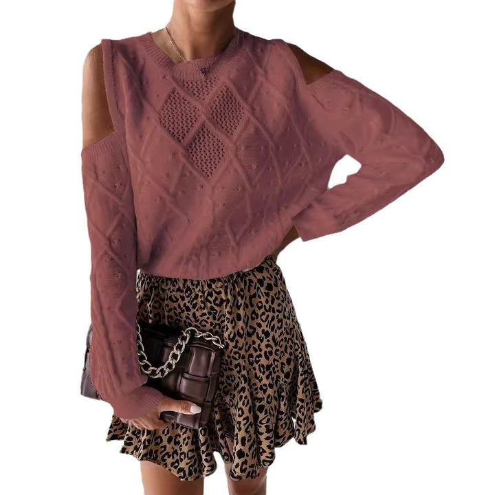 Pull en tricot pour femmes avec un motif en dentelle à la mode et des détails en câble Chic & Stil