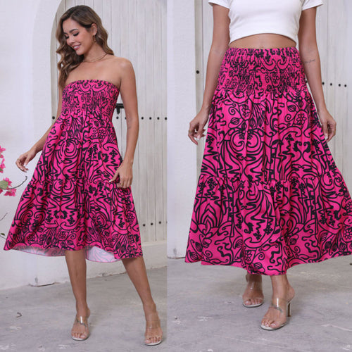 Lune London Abstract Floral Pattern Maxi Women Skirt