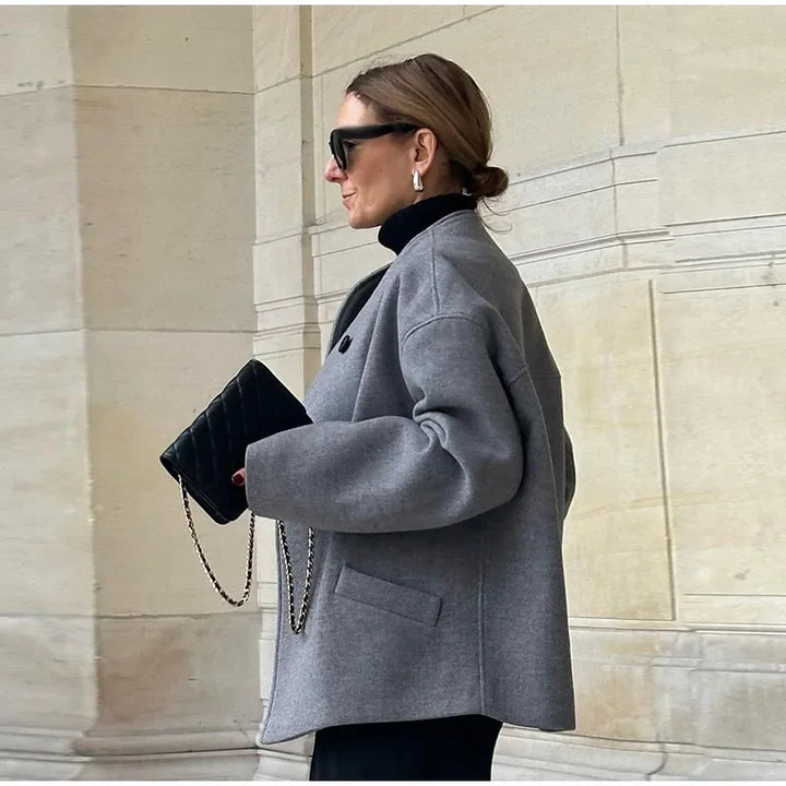 Women's Chic and Stylish Oversized Wool Jacket