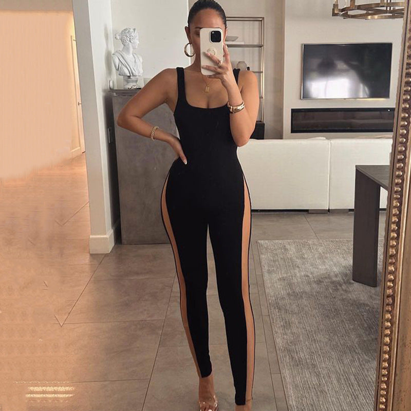 Sleeveless high-performance bodysuit for women with side cutouts Lune London