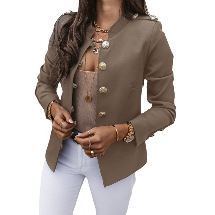 Trendy women's blazer with chic and stylish button detailing