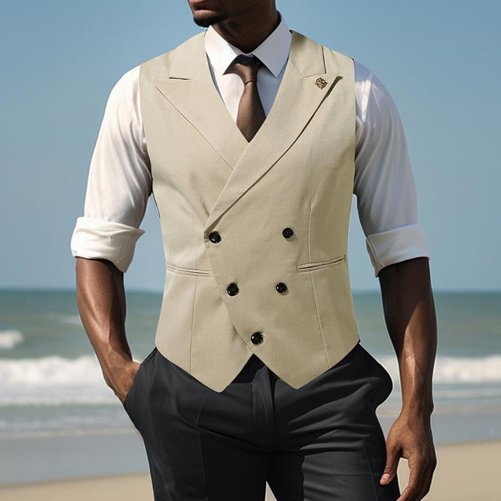 Men's Double-breasted Tailored Suit Vest Lune London