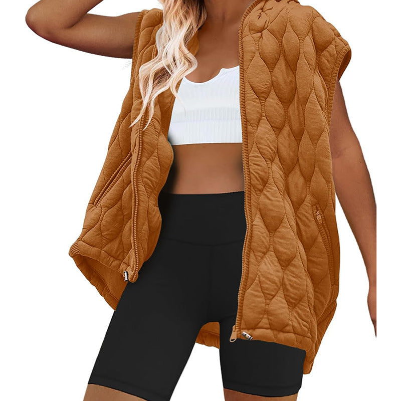 Lady hoodie with quilted design Lune London