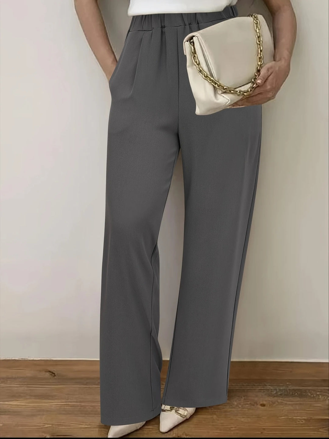 Women Elegant Wide Pleated Pants Lune London