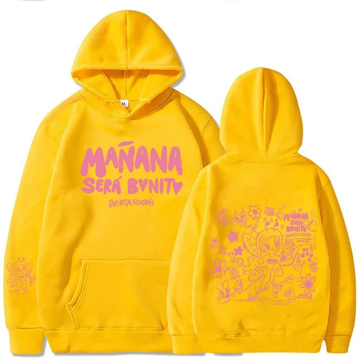 Women's hoodie with creative print and practical kangaroo pocket Lune London