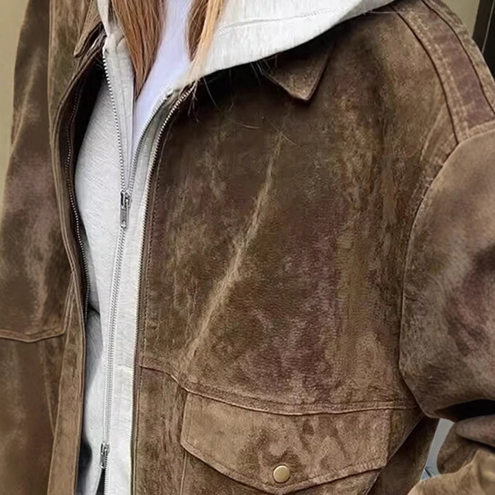 Lune London oversized suede jacket for women