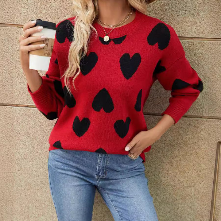 Sweater women with heart pattern Lune London