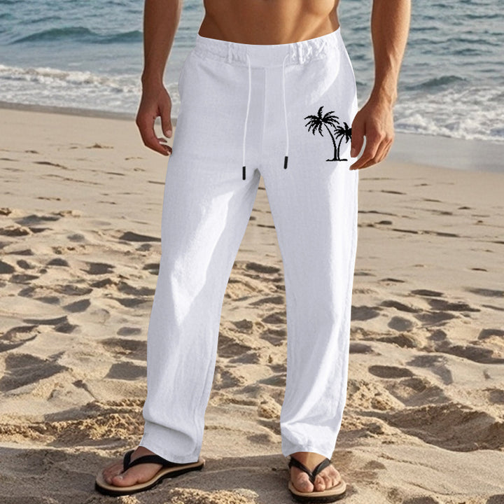 Casual beach pants for men with elastic waistband and practical pockets Lune London
