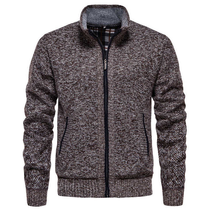 Men's knitted sports jacket with high collar Lune London