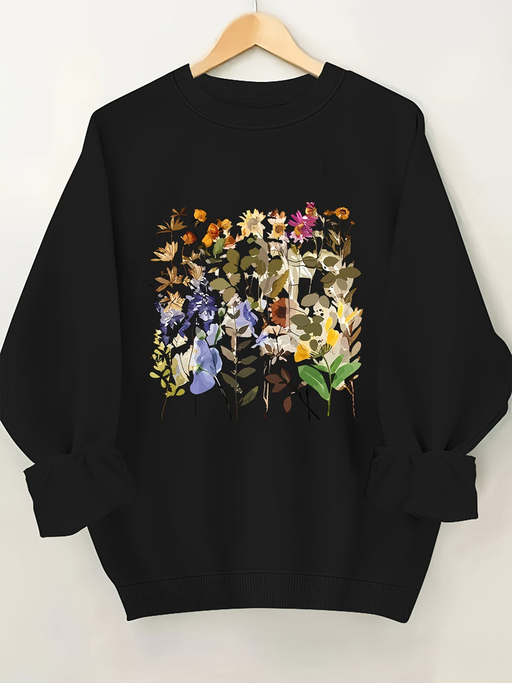 Sweat-shirt pour femmes avec motifs floraux et coupe confortable Chic & Stil