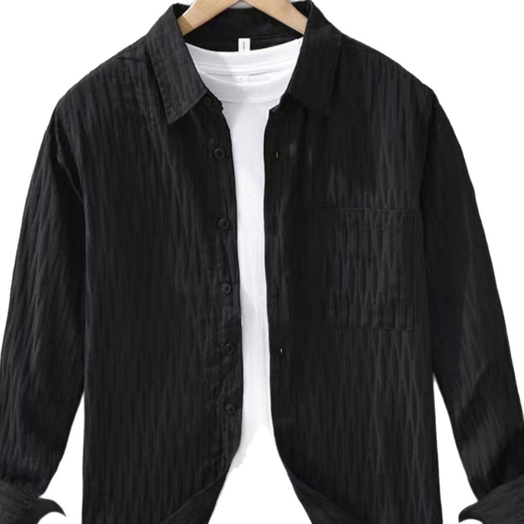 Men's long sleeve shirt with textured surface Lune London