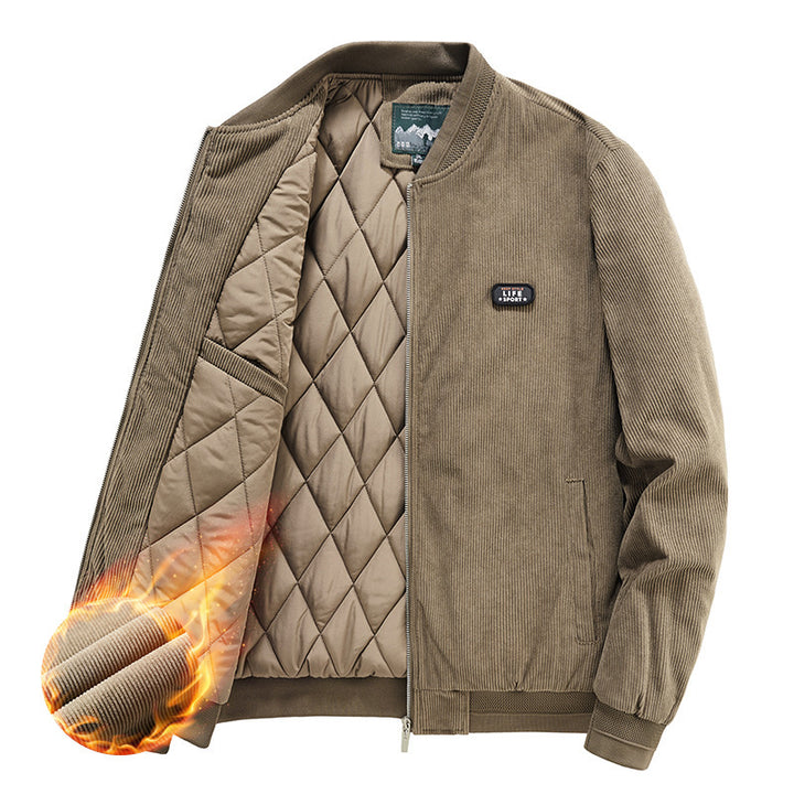 Men's bomber jacket with insulating lining and practical high collar Lune London
