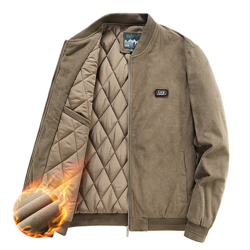 Men's bomber jacket with insulating lining and practical high collar Lune London