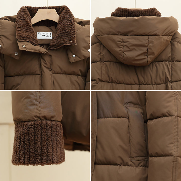 Quilted leisure jacket for women with high collar and trendy knit details Lune London