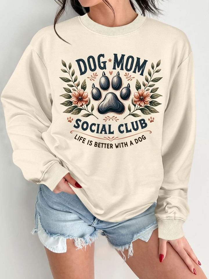 Sweatshirt pour femmes avec motif de chien tendance et impression améliorée Chic & Stil