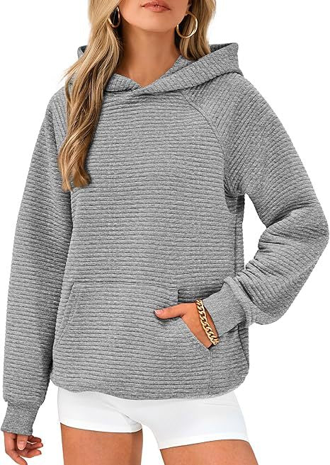 Casual hooded sweatshirt for women in structured cotton Lune London