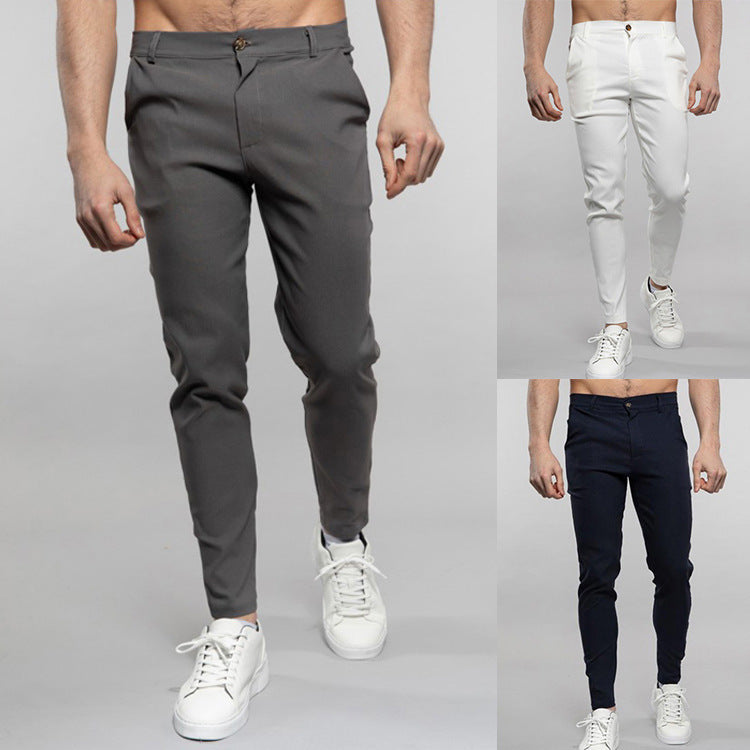 Elegant slim-fit suit trousers for men with modern details Lune London