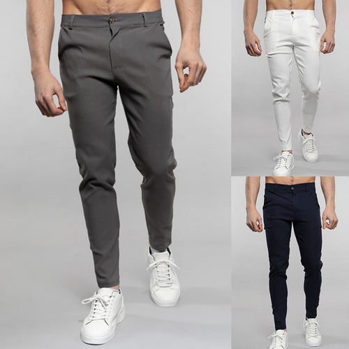 Elegant slim-fit suit trousers for men with modern details Lune London