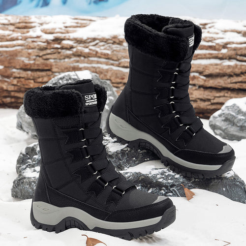 Women's waterproof winter boots with insulating lining and non-slip sole Lune London