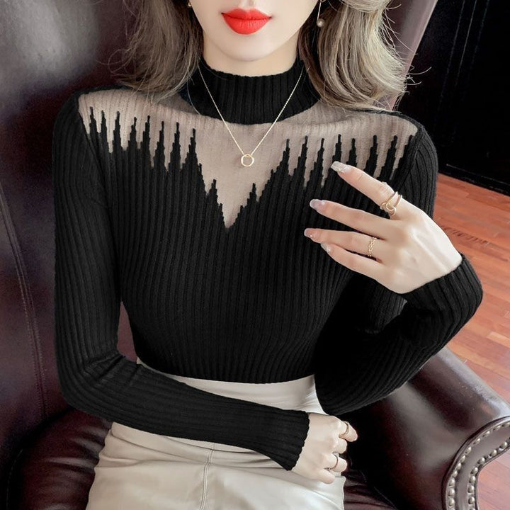 Pull élégant pour femmes avec des accents transparents Chic & Stil