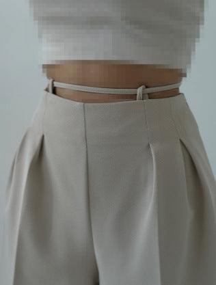 Pantalons chino taille haute pour femme avec nœud décoratif Chic & Stil