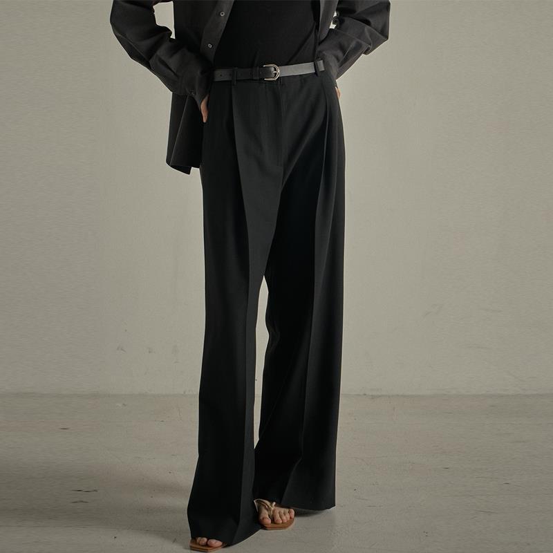 Ladies Elegant Wide Leg Trousers with Adjustable Belt Chic und Style