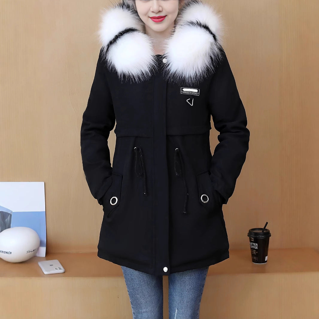 Insulated leisure jacket for women with removable faux fur collar Lune London