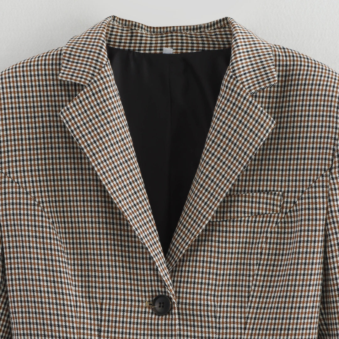 Ladies checkered blazer Lune London