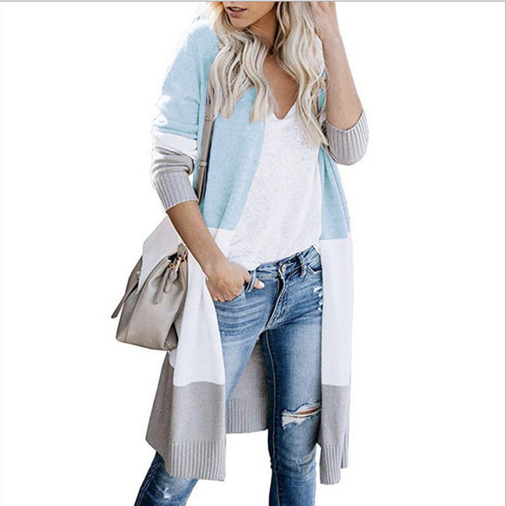 Women's knit coat with colorful details Lune London