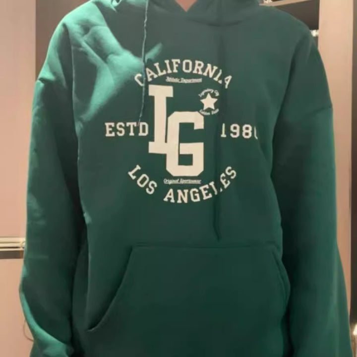 Women's hoodie with sporty California print Chic & Stil
