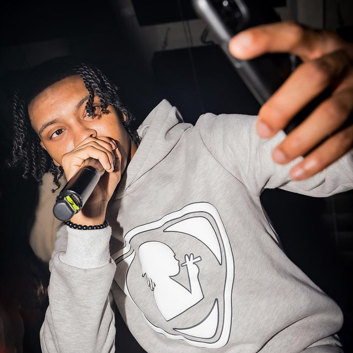 Men's hoodie with reflective logo Chic & Stil