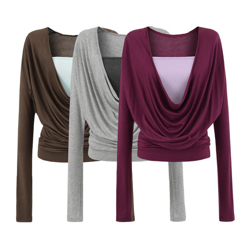 Casual long sleeve shirt for women with a refined draped design Lune London
