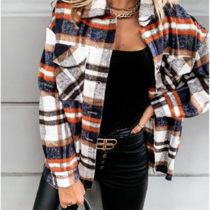 Women Plaid Flannel Jacket Lune London