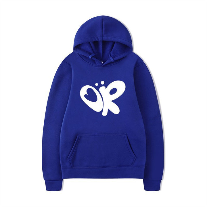 Women’s hoodie with large print and practical kangaroo pocket Chic & Stil