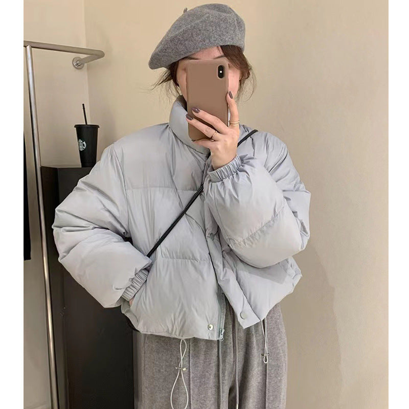 Short quilted jacket for women with elastic cuffs and a drawstring Lune London