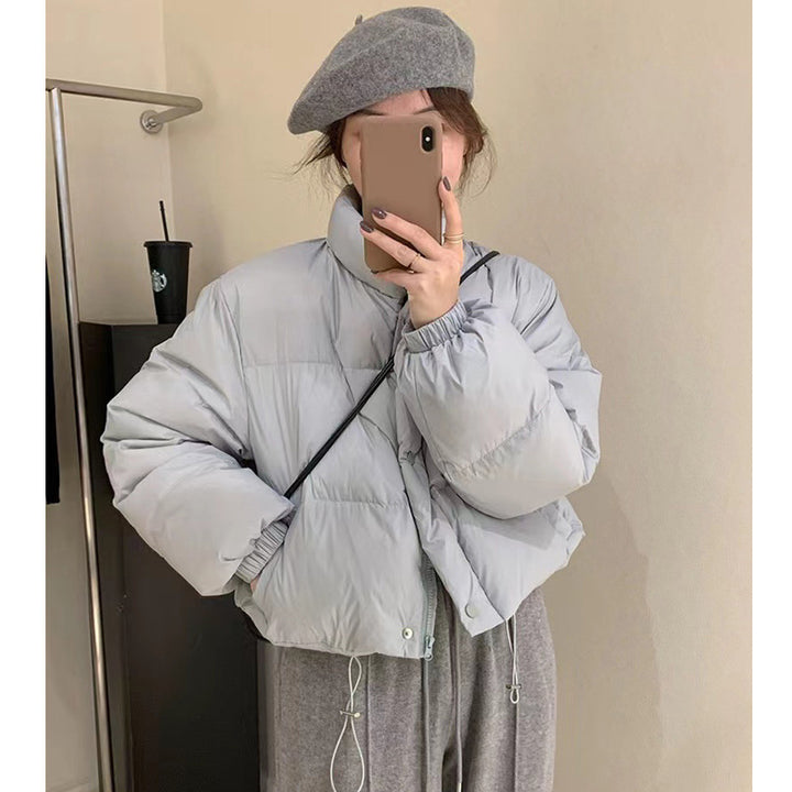 Short quilted jacket for women with elastic cuffs and a drawstring Lune London