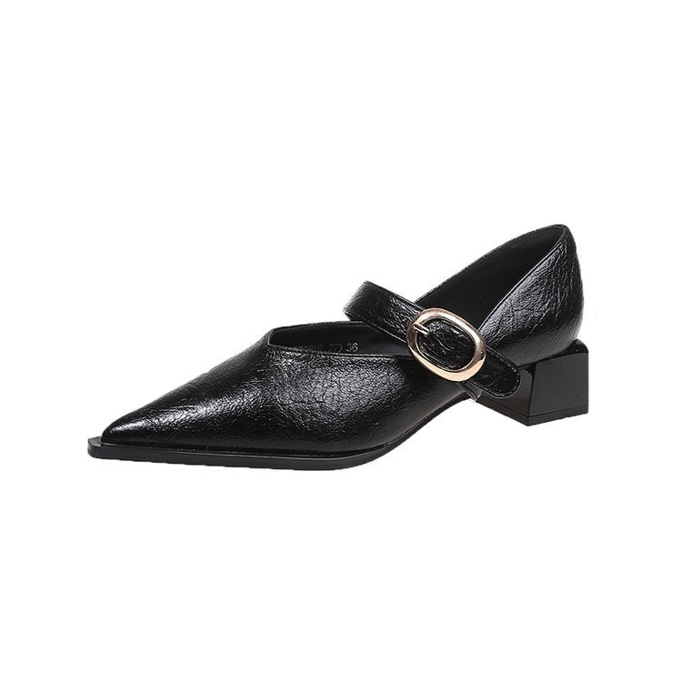 Ladies Elegant Mary Jane Shoes with Fashionable Block Heel and Adjustable Strap Lune London